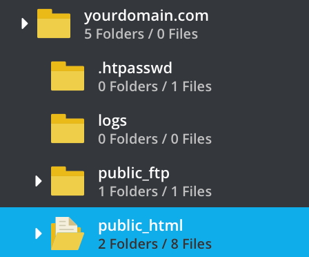DirectAdmin File Manager create